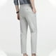 thumbnail image 3 of Pantalones de hombre de color liso rectos con bolsillos laterales y botones, 3 of 5