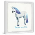 thumbnail image 2 of Marmont Hill Blue Ombre Unicorn Hair Framed Wall Art, 2 of 6