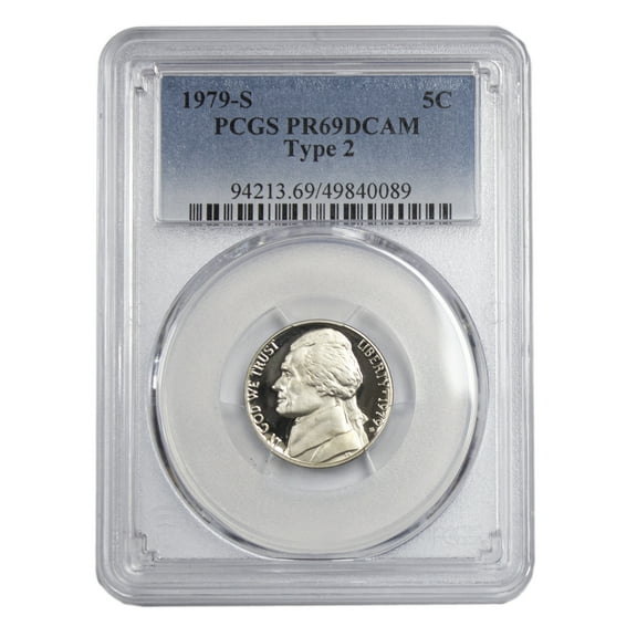 1979 Type 2 Jefferson Nickel PCGS PR69DCAM Proof Graded Coin