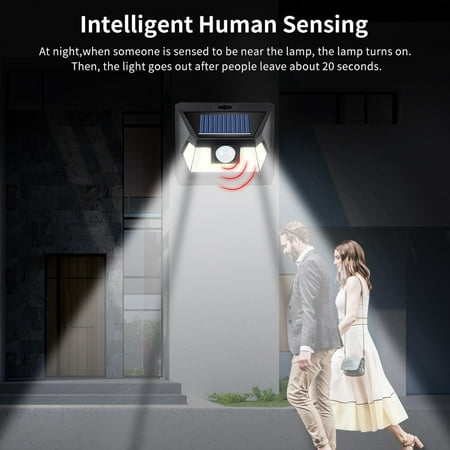 

Solar Light Motion Sensor Safety Wall Light Outdoor Garden Light 54 COB LED