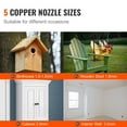 thumbnail image 3 of VEVOR Paint Sprayer, 1300W Electric Spray Paint Gun with Air Hose, 1300ml and 800 ml Containers, 5 Copper Nozzles, 150 Din HVLP Spray Gun for House Painting Home Interior and Exterior Walls, Fence, 3 of 9