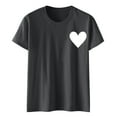 thumbnail image 3 of LIBRCLO Womens Tops Short Sleeve Valentines Graphic Tees Casual Holiday Crewneck T Shirts, 3 of 7