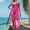 Hot Pink, variant on Hvot&aat Women's Sexy High Slit Bikinis Sets One Piece Swimsuit with Cover Up Wrap Summer Beachwear