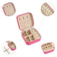 thumbnail image 3 of Unique Bargains Jewelry Boxes Mini Portable PU Leather Jewelry Organizer Storage Display Rose, 3 of 8