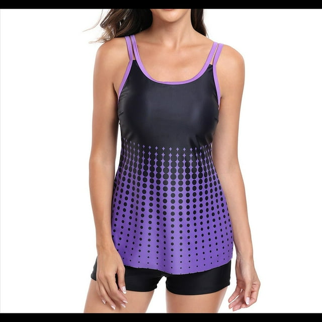Traje de Baño de Dos Piezas para Mujer, con Control de Abdomen, Holgado, Talla XL, Color