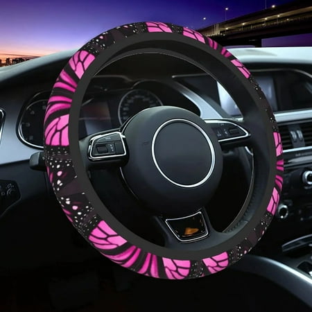 Beautiful Butterfly Car Steering Wheel Cover Boho Style Universal 15 inch Most Truck Van SUV Sedans Auto Protector Accessories