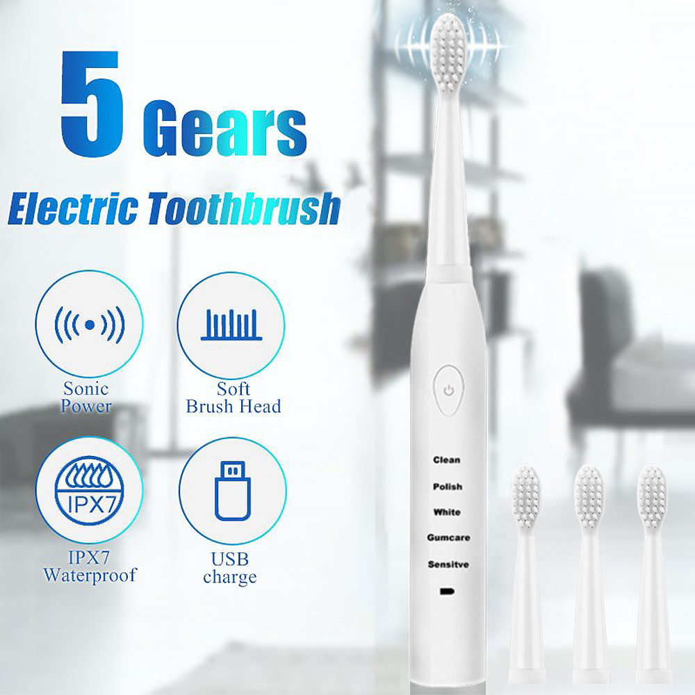 Willstar Powerful Ultra Sonic Electric Toothbrush USB Charger