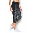 thumbnail image 2 of Under Armour Women's Fly-By Printed Run Capri, Black/Black, Medium, 2 of 5
