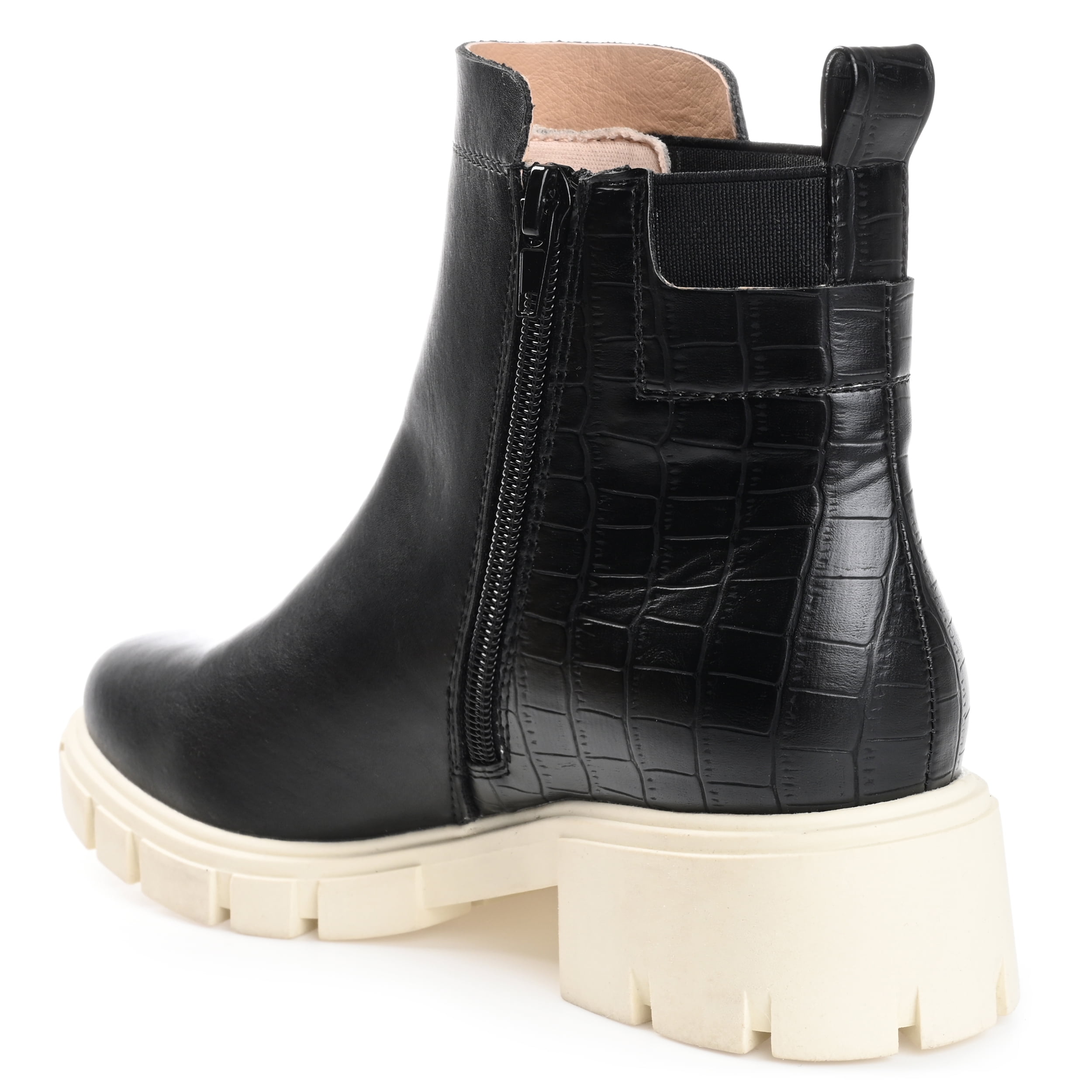 Journee Womens Jeeva Inside Zip Block Heel Booties