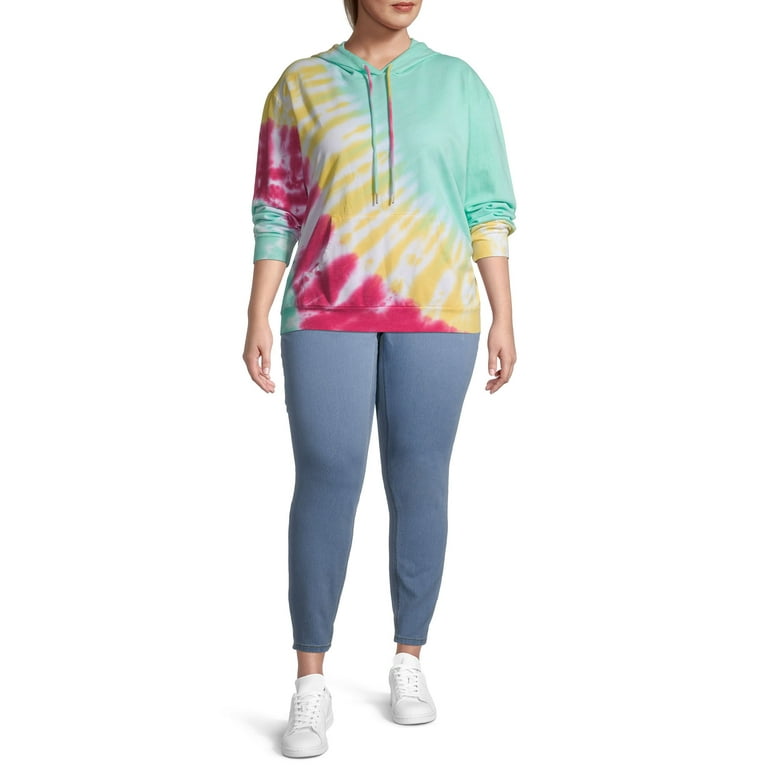 No Boundaries Juniors Plus Size Washed Graphic Crewneck Sweatshirt, Sizes  1X-4X