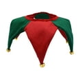 thumbnail image 3 of Adult Clown Elf Jester Hat Collar Shoes Accessories Set Costume 3 Piece Kit, 3 of 6