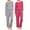Rose/Light Gray Stars, variant on Avidlove 2 Pack Womens Pajama Sets Long Sleeve Tops with Long Pjs Bottom Sleepwear Soft Loungwear with Pockets S-XXL
