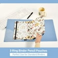 thumbnail image 5 of 2 Pack Pencil Pouch for 3 Ring Binder Smooth Zipper Folders with Pockets Clear Window Pencil Case Cute Duck and Flower, 5 of 6