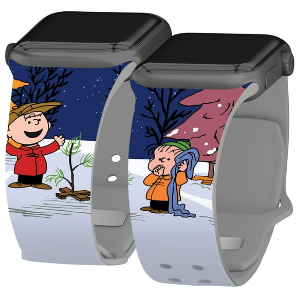 Peanuts Charlie Brown Christmas HD Watch Band for Apple Watch - 42/44/45/49mm(46mm Series 10/11) Long Christmas Tree by Affinity Bands