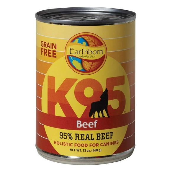 Earthborn Holistic K95 Beef Grain Free 95 Percent Meat Protein Canned Dog Food, 13 oz