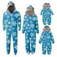 thumbnail image 1 of Pyjamas Assortis Flocon de Neige Bois de Renne Tenues Familiales Assorties, Pjs Assortis Amusants pour un Style Familial Cohésif (Bleu), 1 of 4