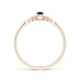 thumbnail image 2 of ANGARA Natural Vintage Style Oval Blue Sapphire Ring with Diamond Accents in 14K Rose Gold for Women (Size-5x3mm) | September Birthstone, Anniversary, Jewelry Gift for Women | Natural Sapphire Ring, 2 of 8