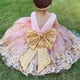 thumbnail image 4 of Vestidos de Navidad para Niñas Pequeñas CMMCHAAH, Vestidos Formales para Niñas Pequeñas para Pascua, Vestido de Gala para Fiesta de Cumpleaños (Rosa, Talla 100), 4 of 5