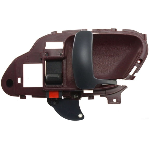 Interior Door Handle Compatible with 1995-2000 Chevrolet Tahoe Front or Rear, Passenger Side Red bezel with black lever