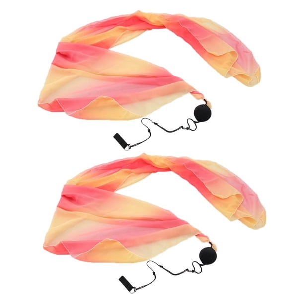 Traje de danza del vientre para mujer Sunnimix 2x Velo de Poliéster Poi Thrown Balls