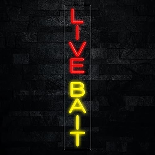 Live Bait LED Neon Sign 5"L x 27"H #32450