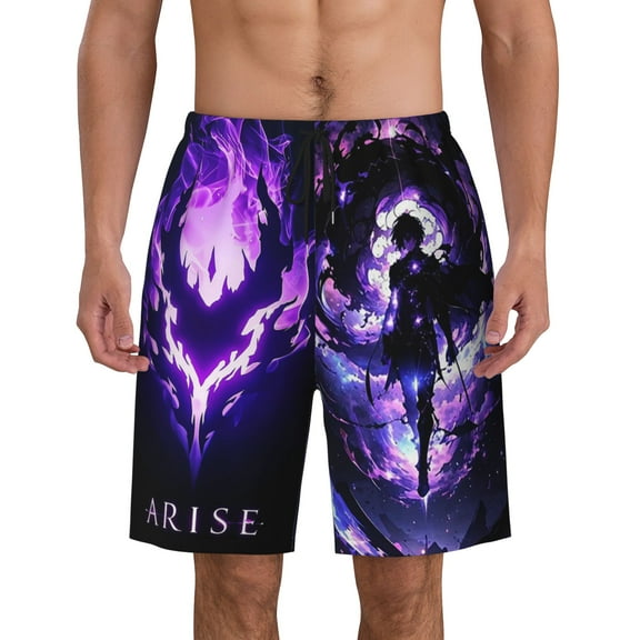 Solo Leveling Arise Men's Board Shorts Quick Dry Swimwear Swim Trunks Beach Pants Swim Big Pants