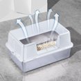 thumbnail image 4 of Caja De Grande Para Gatos De Acero Inoxidable, Bandeja De Lados Altos Antisalpicaduras De Capacidad De 20 Litros Para Gatos De Interior, Inodoro Semicerrado Para Gatos De 19,7 X, 4 of 7