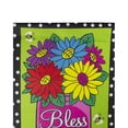 thumbnail image 5 of Northlight Bless this Home Bouquet with Vase Outdoor Garden Flag 12.5" x 18", 5 of 8