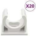PVC Cable Management Trunking with Clips 1 Diameter 10m Length White