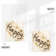 thumbnail image 3 of YFYANG Reusable Cotton Canvas Tote Shopping Bag, Khaki Happy Doodle Washable Portable Grocery Bag for Daily Travel, 3 of 8