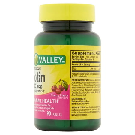 Spring Valley Biotin Fast Dissolve Tablets, 1000 Mcg, 90 Ct