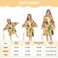 thumbnail image 4 of FORMRS Wearable Blanket Hoodie with Sleeves for Kids Cozy Flannel Sweatshirt, Green Retro Autumn Leaves, 4 of 7