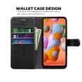 thumbnail image 2 of Galaxy A11 Case, Njjex Galaxy A11 Cases [3 Card Slot] [Kickstand] [Gift Box] Leather Folio Flip Wallet Case [RFID Blocking] for Samsung Galaxy A11 US Version 2020 6.4"- Black, 2 of 11