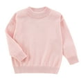 thumbnail image 4 of CAICJ98 Girls Long Sleeve Sweaters Kids Casual Crew Neck Sweaters for Girls Cute Fall Winter Clothes Pullover Tops Pink,7-8 Years, 4 of 4