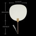 thumbnail image 5 of YIEMEEN White Round Fan with Tassels DIYs Blank Fan Wood Handle Chinese Rice Paper Fan Handheld Fan Party Supplies Gift, 5 of 20