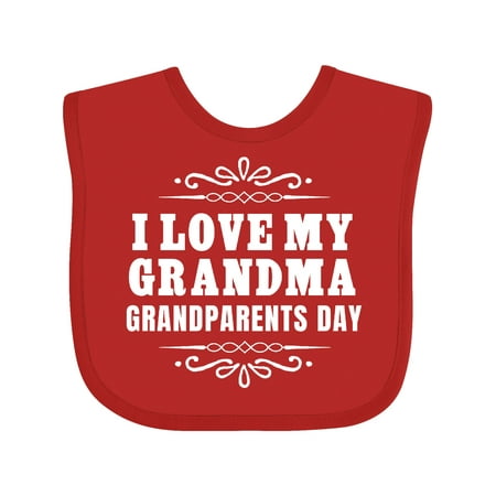 

Inktastic Grandparents Day I Love My Grandma Gift Baby Boy or Baby Girl Bib