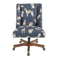 thumbnail image 4 of Linon Draper Upholstered Swivel Office Chair, Multiple Colors, 4 of 10