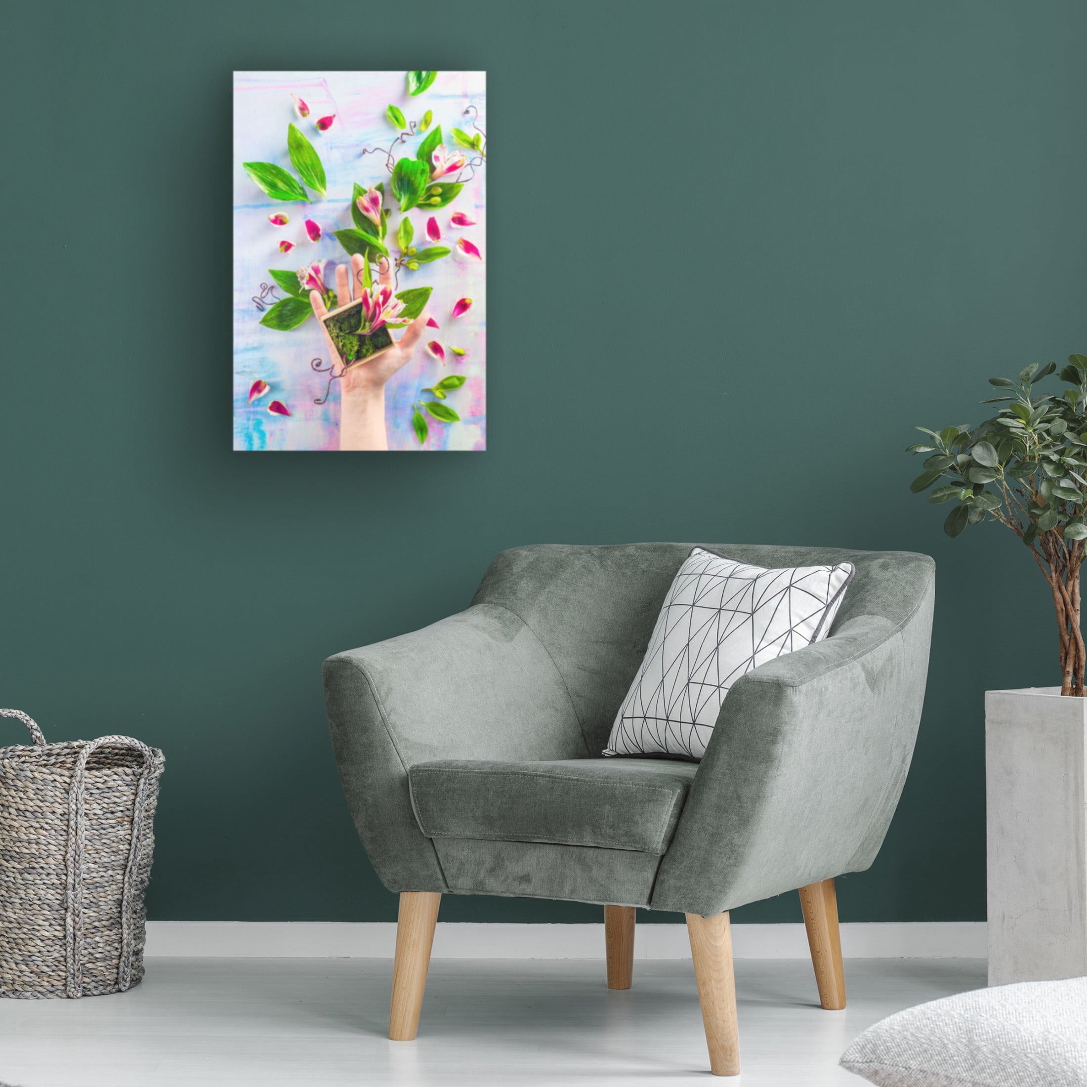 Canvas Wall Art - Dina Belenko 'Hand Full Of Spring' Wall Art for Living Room, Bedroom, or Office Décor by Trademark Fine Art - 16 x 24 Inches