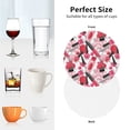 thumbnail image 6 of Gaeub Makeup Print 4 Pcs Leather Coasters for Drinks ,Drink Coasters Sets,Drink Table Cup Coasters for Living Room Kitchen Coffee Decor-Round Shape, 6 of 6