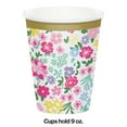 thumbnail image 2 of Creative Converting Multi-color Floral Paper Party Supply Sets, (24 Pieces) 9", 2 of 2