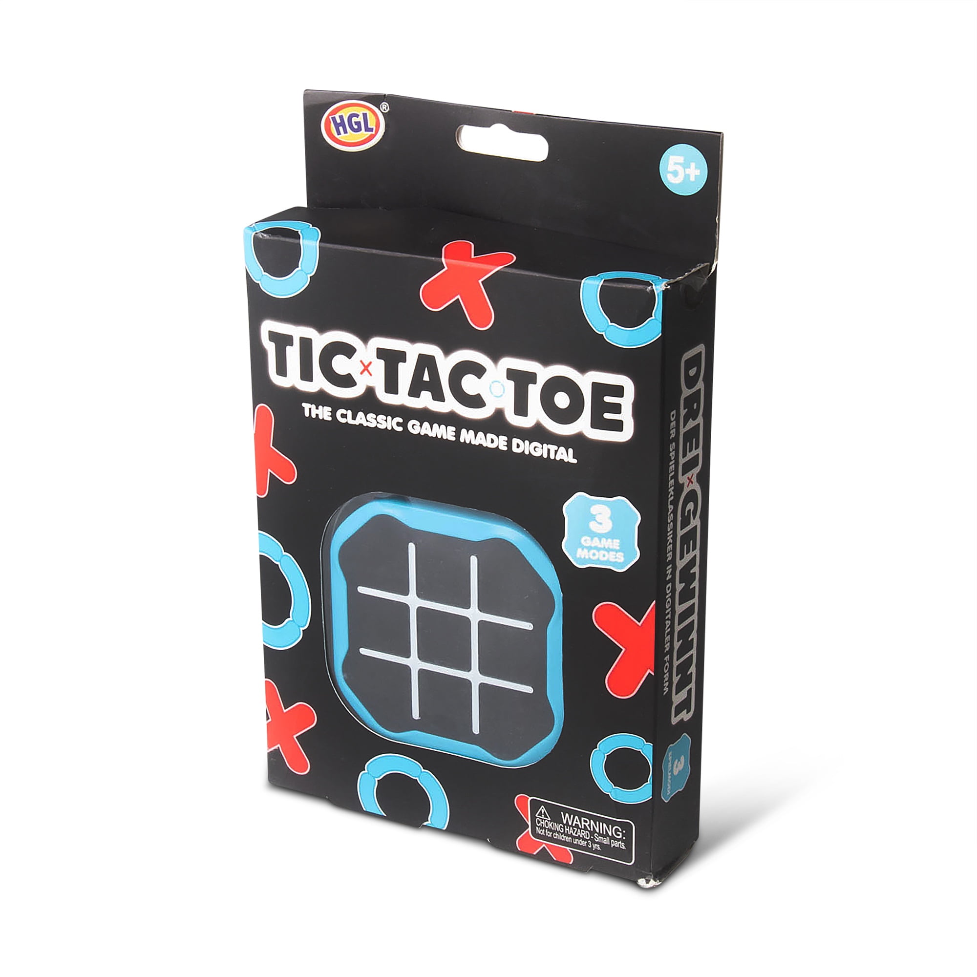 One for Fun LED Tic Tac Toe Game, Electronic Handheld 3-Mode Game, Blue