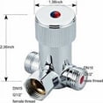thumbnail image 2 of Mezclador termostático con control de temperatura ajustable, válvula de latón endurecido, latón macizo sin plomo, conexiones macho G1/2 NPS con válvula de retención (válvula de ajuste), una pieza,, 2 of 5
