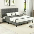 thumbnail image 5 of YYAo Bed Frame,Bedroom Bed Frame,King Size Modern Linen Bed Frame with Adjustable Headboard-Gray, 5 of 11