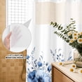 thumbnail image 3 of No Hook Shower Curtain, Blue Blooms Floral Shower Curtains for Bathroom with See Through Top Window, Farmhouse Spring Flowers Botanical Waterproof & Washable Bath Curtain Stand Up Stall 36"x72", 3 of 9