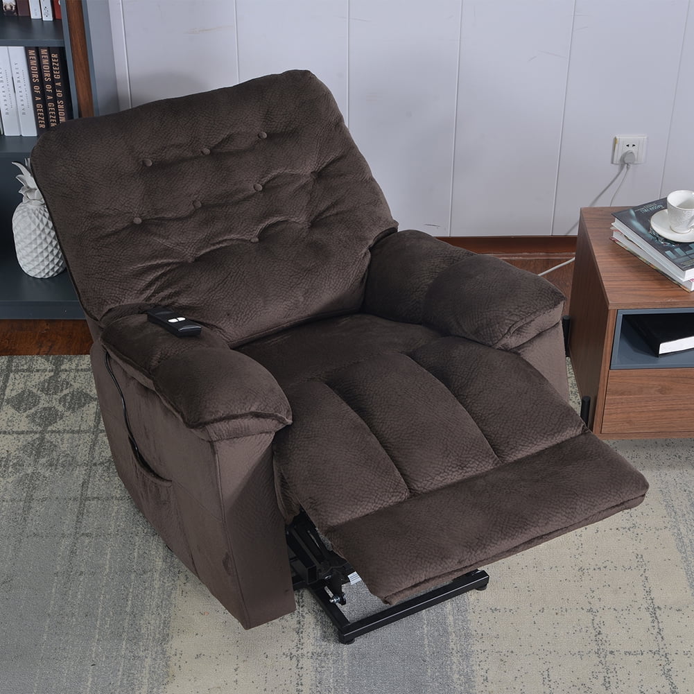 Private Jungle Electric Power Lift Chair, Velvet Upholstery Relax Recliner, Living Room Sofa Chair with Remote Control, Brown Private Jungle Electric Power Lift Chair, Velvet Upholstery Relax Recliner, Living Room Sofa Chair with Remote Control, Brown
