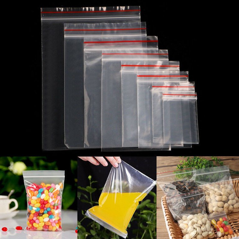 30X Clear Plastic Self Adhesive Seal Bag, 8cm X 16cm Cello