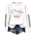 thumbnail image 4 of HUITKMM Chandails d'Automne pour Femmes Chandail à Manches Longues Col Rond Imprimé Football Chandail Décontracté pour Usage Quotidien et Activités Sportives Chemise Athlétique Douce et Confortable, 4 of 5