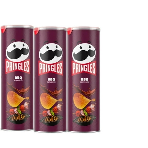 Pringles BBQ Potato Crisps Chips, 5.5 oz 3pk