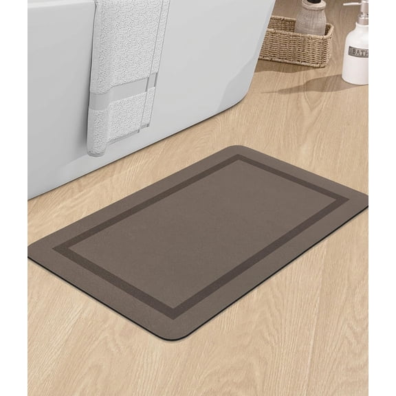 Bathroom Mat Rugs Large 48x24, Ultra Thin Magic Mat Bathroom Rug Non Slip Bath Rugs Quick Dry Absorbent Bath Mats for Bathroom Floor, (Dark Green, 48"x24")