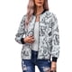 thumbnail image 1 of Abrigo informal para mujer, chaqueta bomber para mujer, chaqueta clásica con estampado floral para mujer, abrigo con cremallera para mujer Características mejoradas, 1 of 6